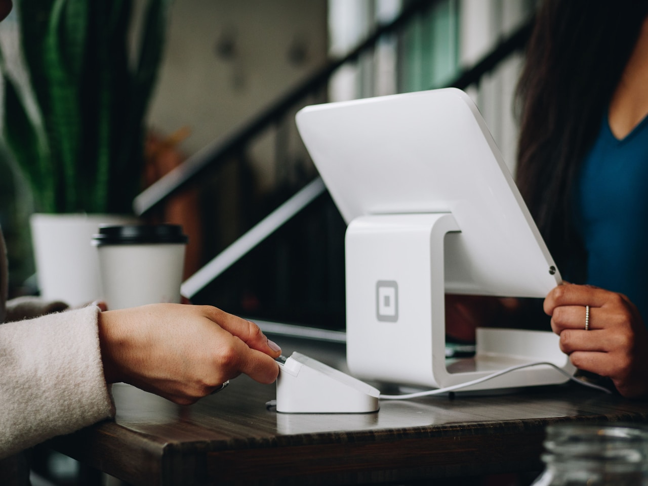 Person working with financial documents